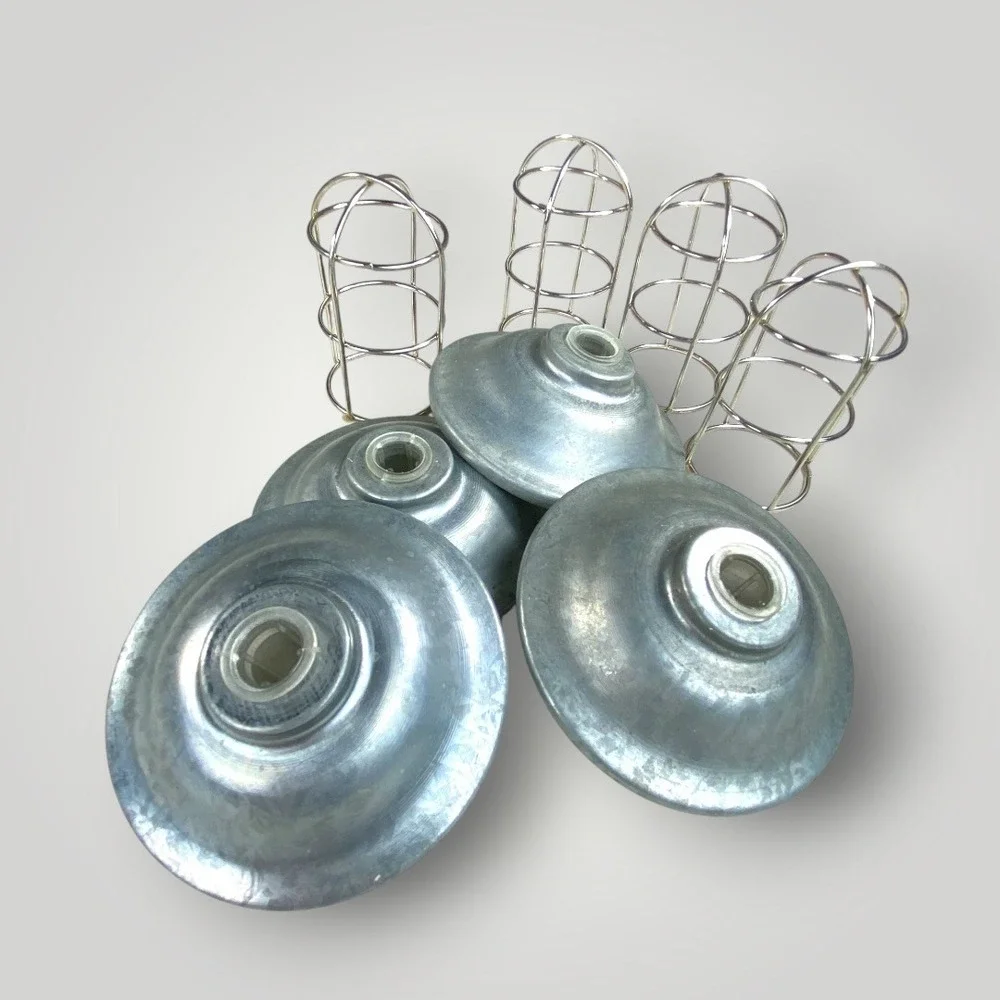 6 Metal Lantern String‎ Light Covers Industrial Style PLUS 4 for Parts or Crafts